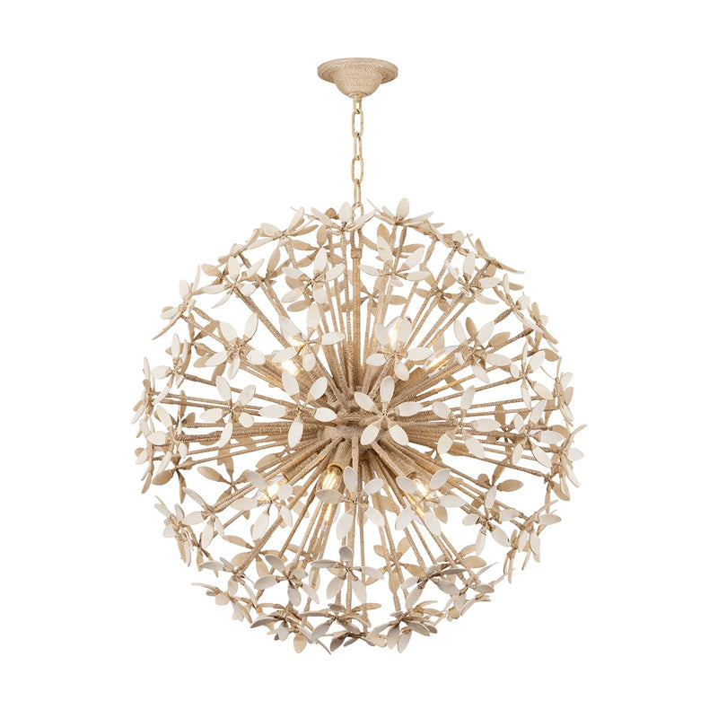 Corbett Lighting 511-30-IYC Ten Light Chandelier, Ivory Coco