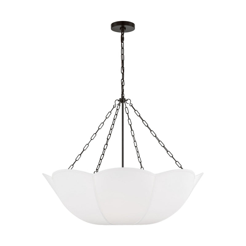 Visual Comfort Studio AC1174AI Four Light Chandelier, Aged Iron