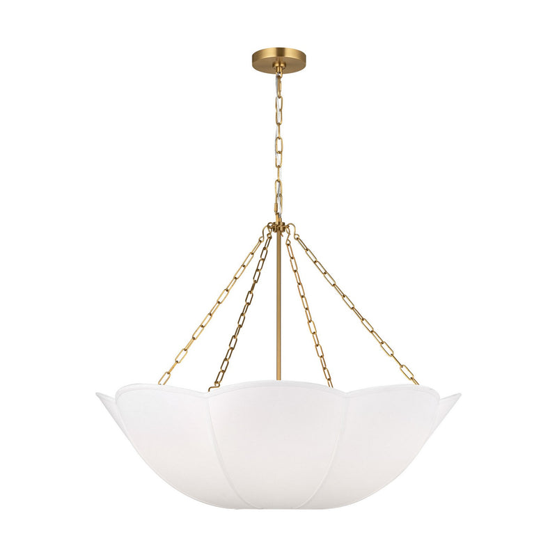 Visual Comfort Studio AC1174BBS Four Light Chandelier, Burnished Brass