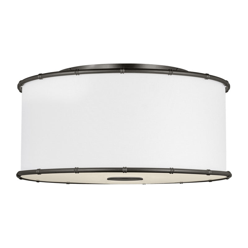 Visual Comfort Studio AF1182AI Two Light Flush Mount, Aged Iron