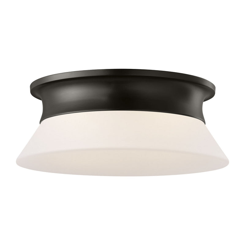 Visual Comfort Studio AF1192AI Two Light Flush Mount, Aged Iron