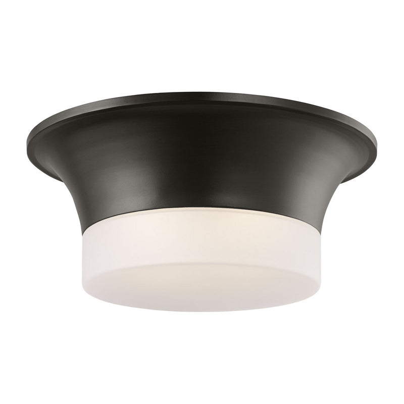 Visual Comfort Studio AF1202AI Two Light Flush Mount, Aged Iron