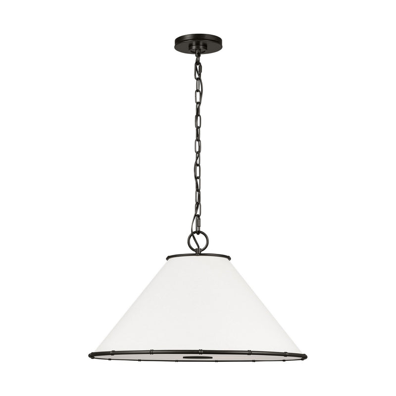 Visual Comfort Studio AP1272AI Two Light Pendant, Aged Iron