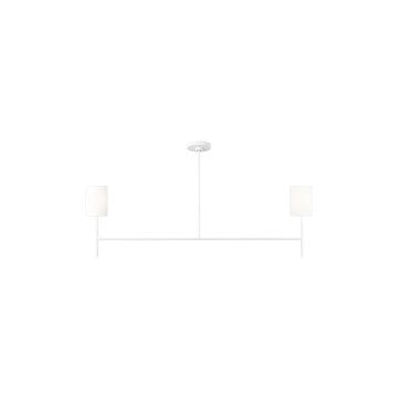 Visual Comfort Studio BC1012MWT Two Light Linear Chandelier, Matte White