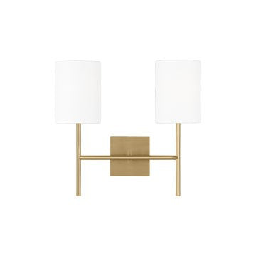 Visual Comfort Studio BW1012BBS Two Light Wall Sconce, Burnished Brass