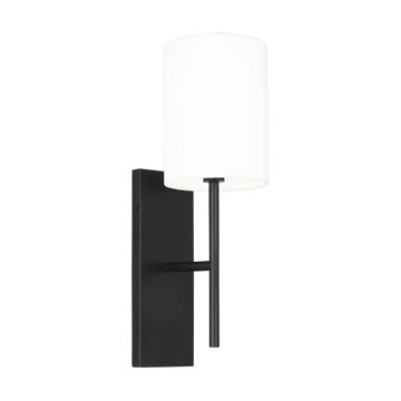 Visual Comfort Studio BW1021MBK One Light Wall Sconce, Midnight Black