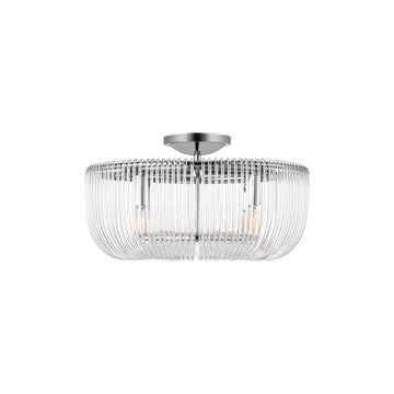 Visual Comfort Studio CF1144PN Four Light Flush Mount, Polished Nickel