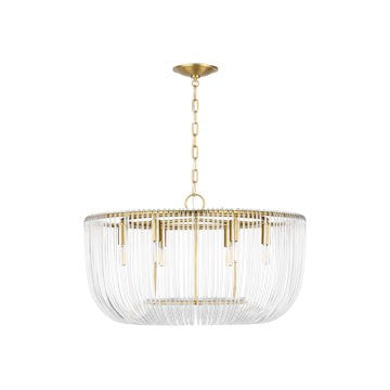Visual Comfort Studio CP1456BBS Six Light Pendant, Burnished Brass