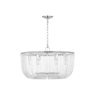 Visual Comfort Studio CP1456PN Six Light Pendant, Polished Nickel