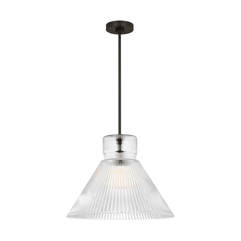 Visual Comfort Studio DJP1201MBK One Light Pendant, Midnight Black