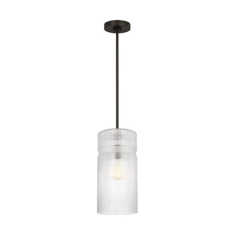 Visual Comfort Studio DJP1211MBK One Light Pendant, Midnight Black
