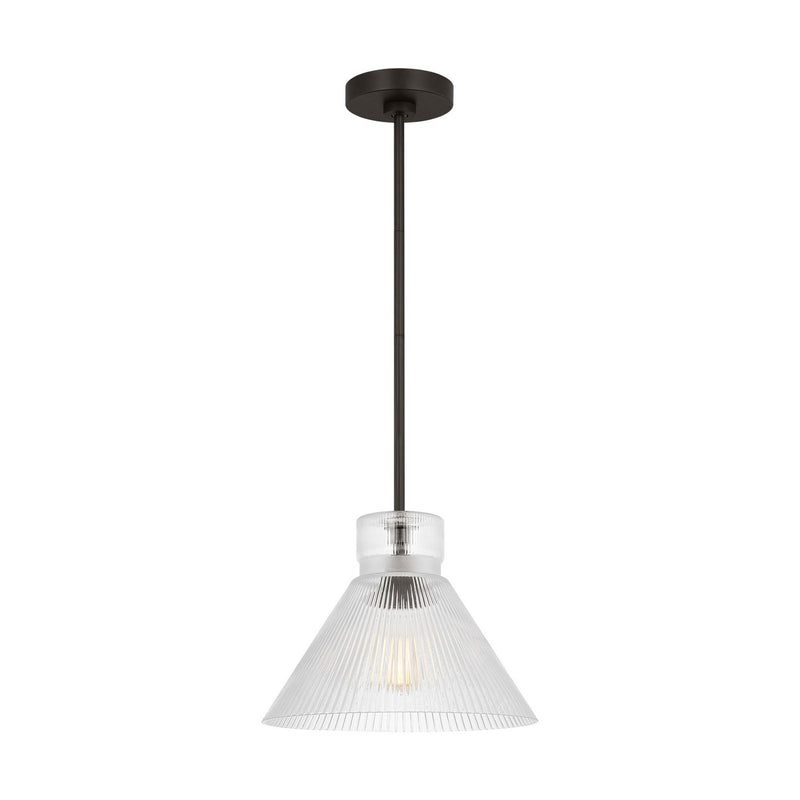 Visual Comfort Studio DJP1221MBK One Light Pendant, Midnight Black