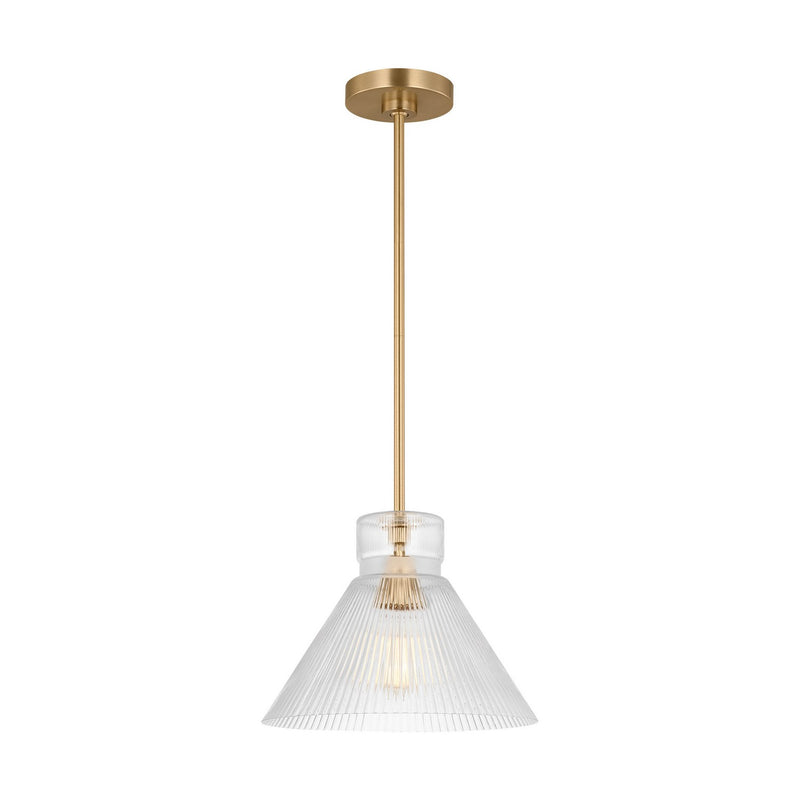 Visual Comfort Studio DJP1221SB One Light Pendant, Satin Brass