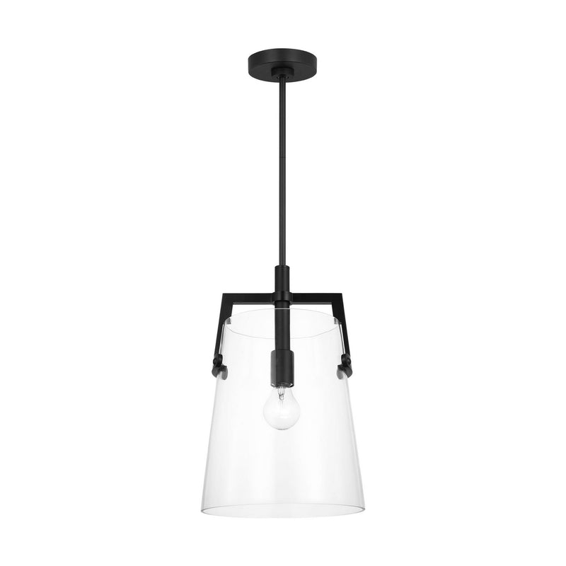 Visual Comfort Studio DJP1271MBK One Light Pendant, Midnight Black