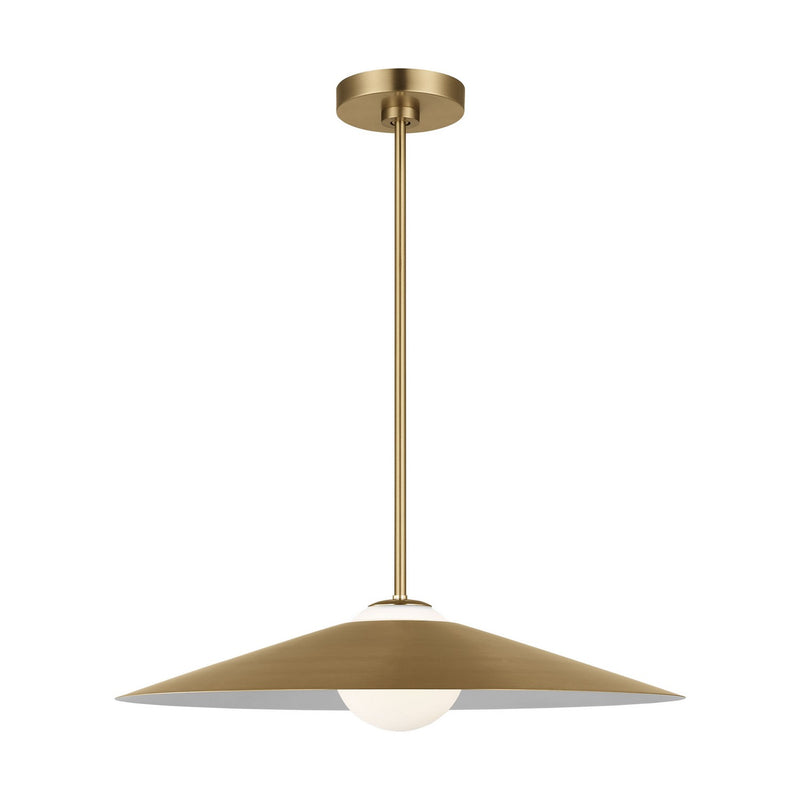 Visual Comfort Studio DJP1281SB One Light Pendant, Satin Brass