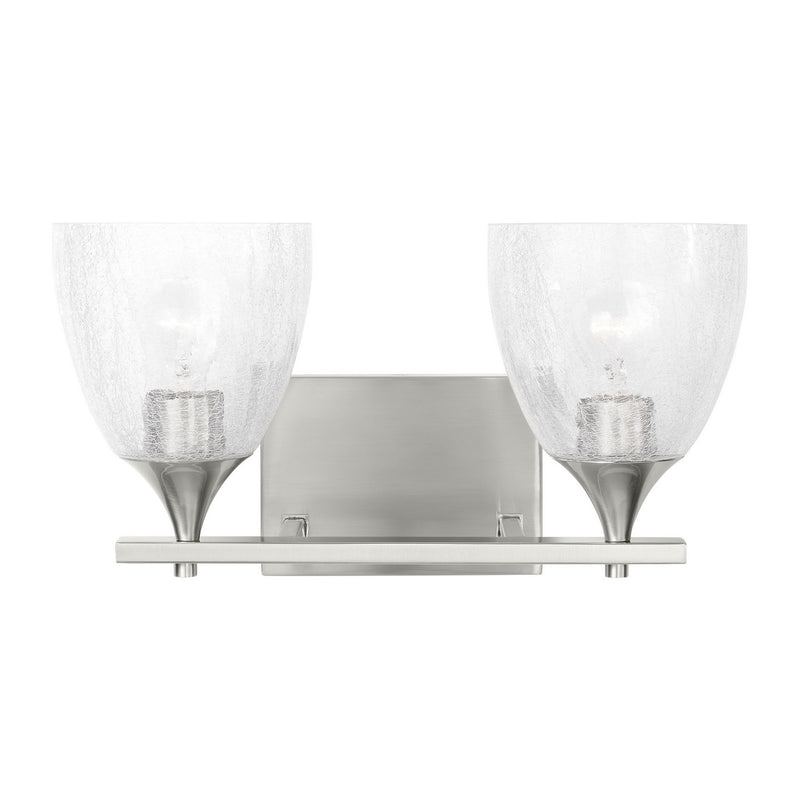 Visual Comfort Studio DJV1022BSCKG Two Light Vanity, Brushed Nickel