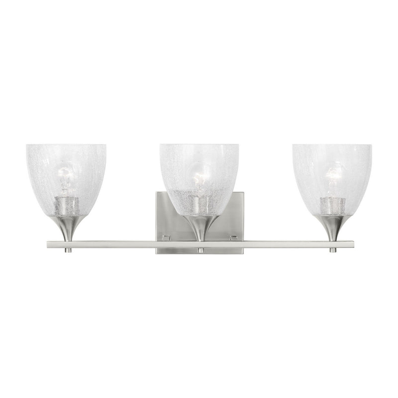 Visual Comfort Studio DJV1023BSCKG Three Light Vanity, Brushed Nickel