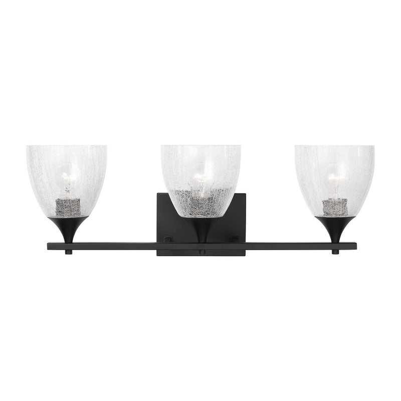 Visual Comfort Studio DJV1023MBKCKG Three Light Vanity, Midnight Black