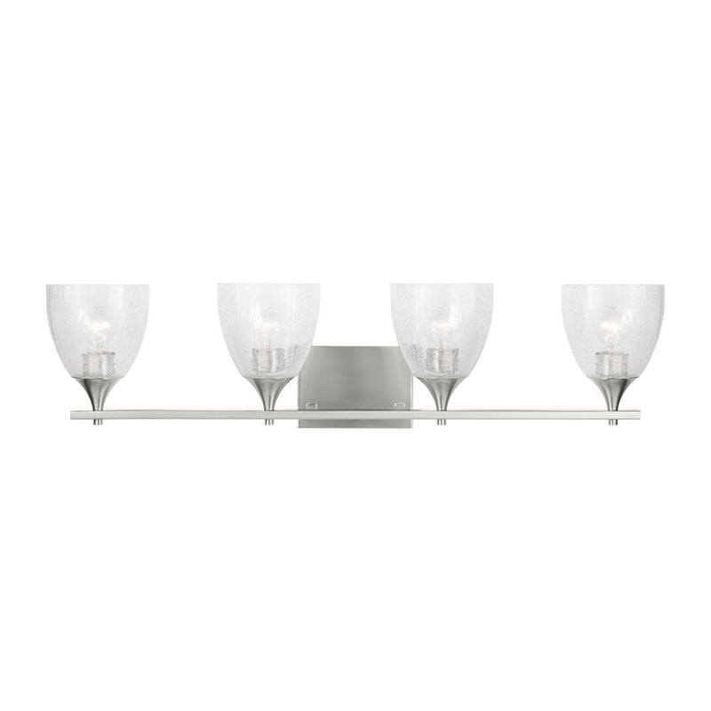 Visual Comfort Studio DJV1024BSCKG Four Light Vanity, Brushed Nickel