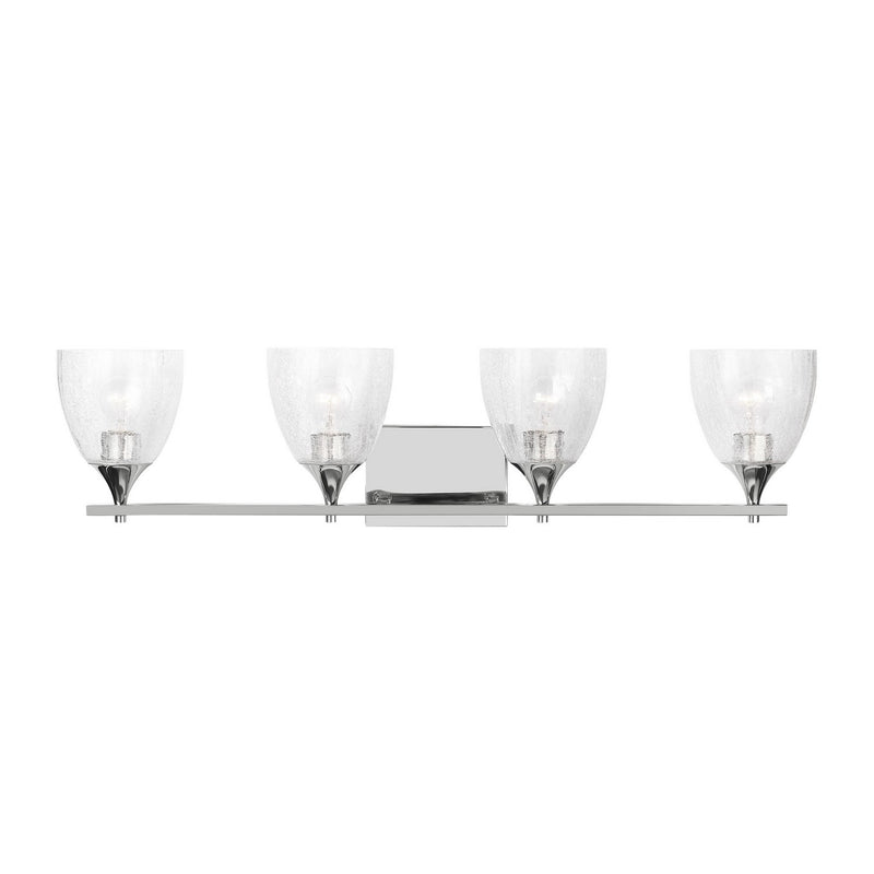 Visual Comfort Studio DJV1024CHCKG Four Light Vanity, Chrome