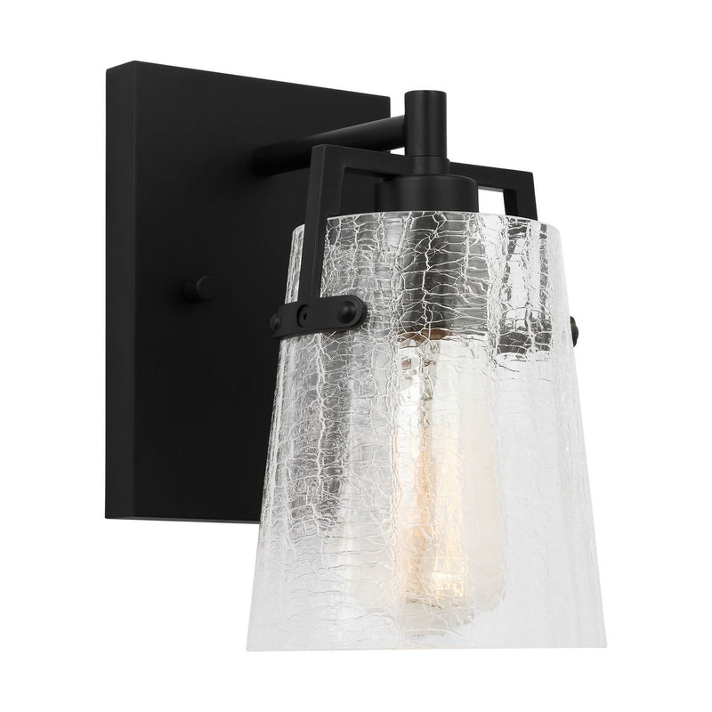 Visual Comfort Studio DJV1031MBKCKG One Light Wall Sconce, Midnight Black