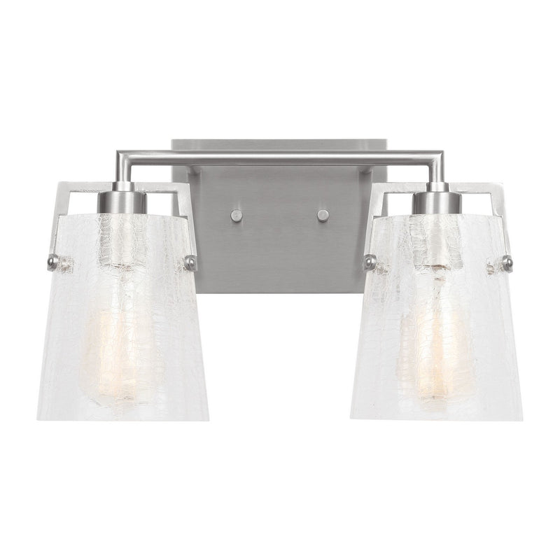 Visual Comfort Studio DJV1032BSCKG Two Light Vanity, Brushed Nickel