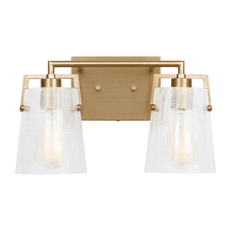 Visual Comfort Studio DJV1032SBCKG Two Light Vanity, Satin Brass