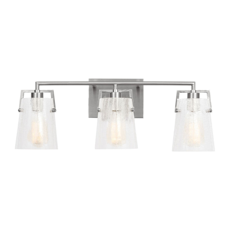 Visual Comfort Studio DJV1033BSCKG Three Light Vanity, Brushed Nickel