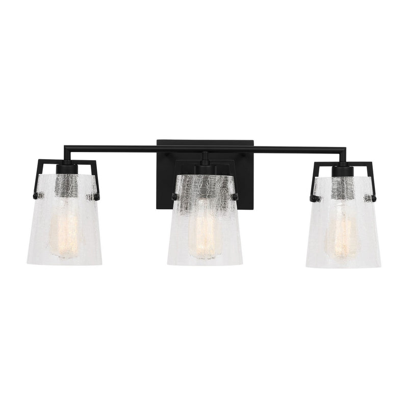 Visual Comfort Studio DJV1033MBKCKG Three Light Vanity, Midnight Black