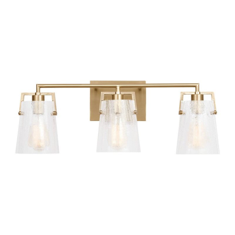 Visual Comfort Studio DJV1033SBCKG Three Light Vanity, Satin Brass