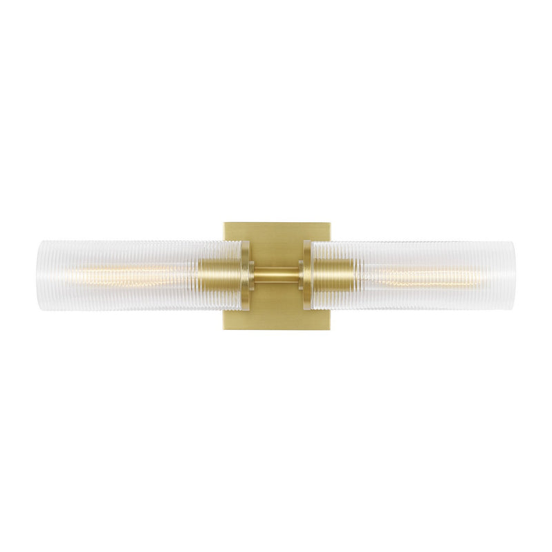 Visual Comfort Studio DJW1092SB Two Light Wall Sconce, Satin Brass