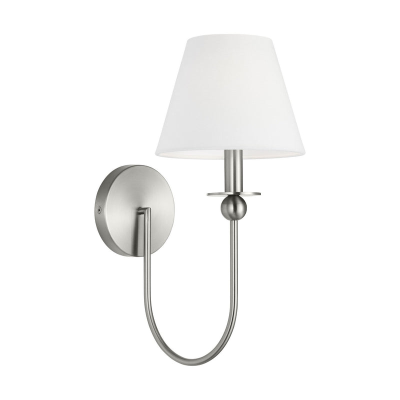 Visual Comfort Studio DJW1111BS One Light Wall Sconce, Brushed Nickel