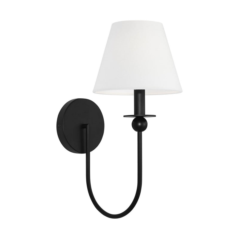 Visual Comfort Studio DJW1111MBK One Light Wall Sconce, Midnight Black