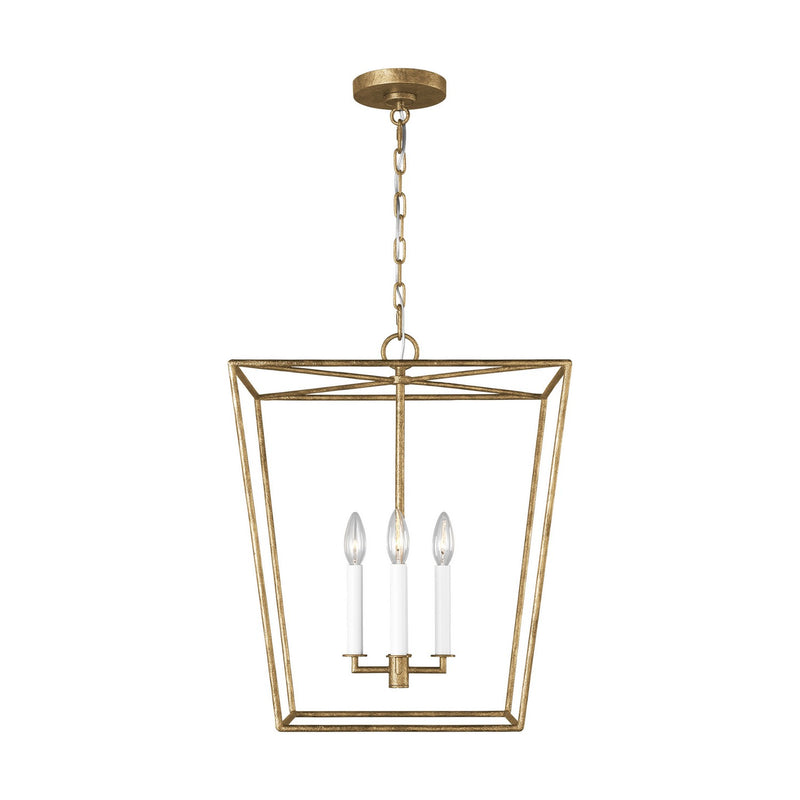 Visual Comfort Studio EC1344CDG Four Light Lantern, Casted Gild