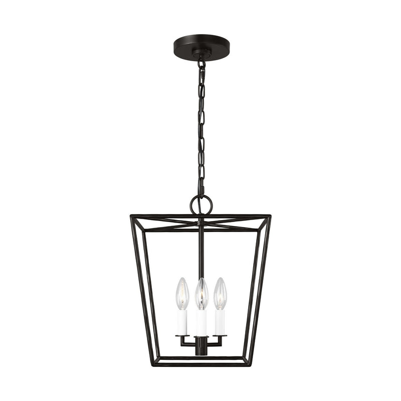 Visual Comfort Studio EC1353AI Three Light Lantern, Aged Iron
