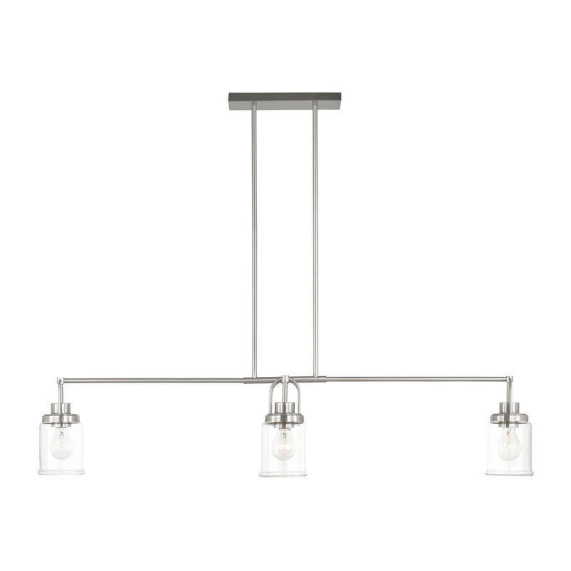 Visual Comfort Studio GLC1184BS Four Light Chandelier, Brushed Nickel