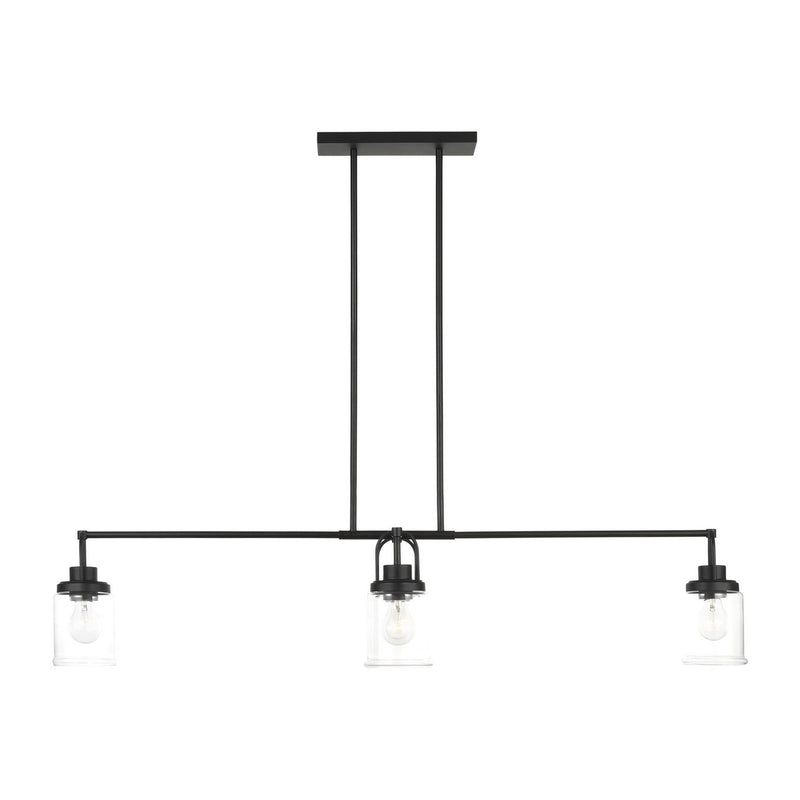 Visual Comfort Studio GLC1184MBK Four Light Chandelier, Midnight Black