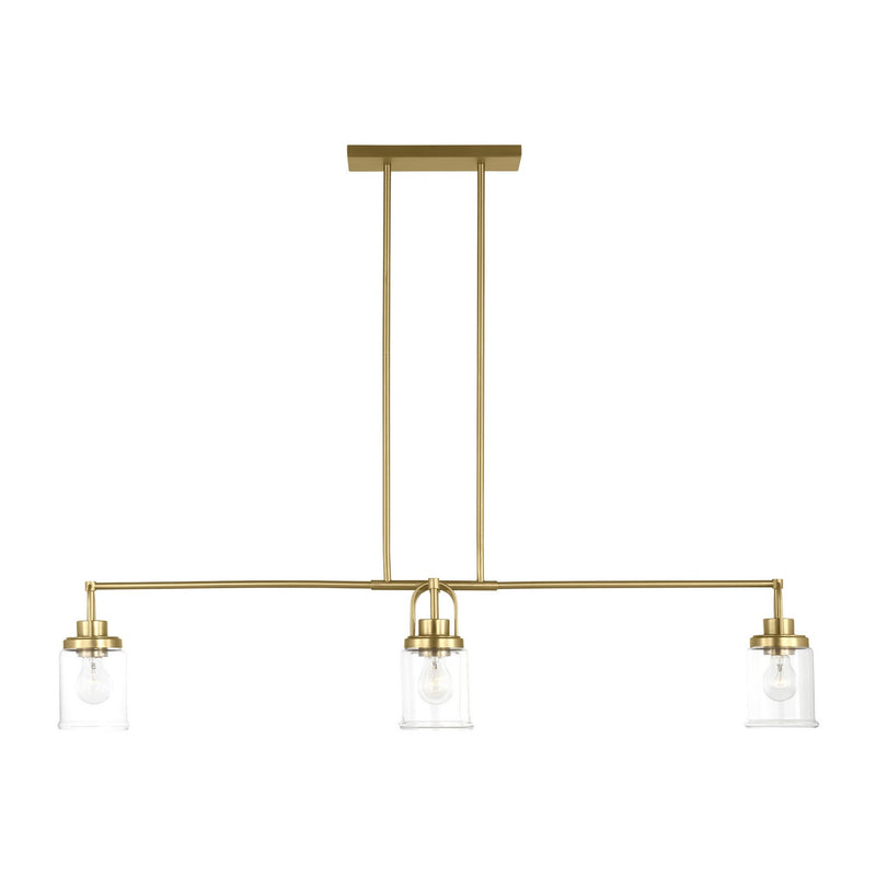 Visual Comfort Studio GLC1184SB Four Light Chandelier, Satin Brass