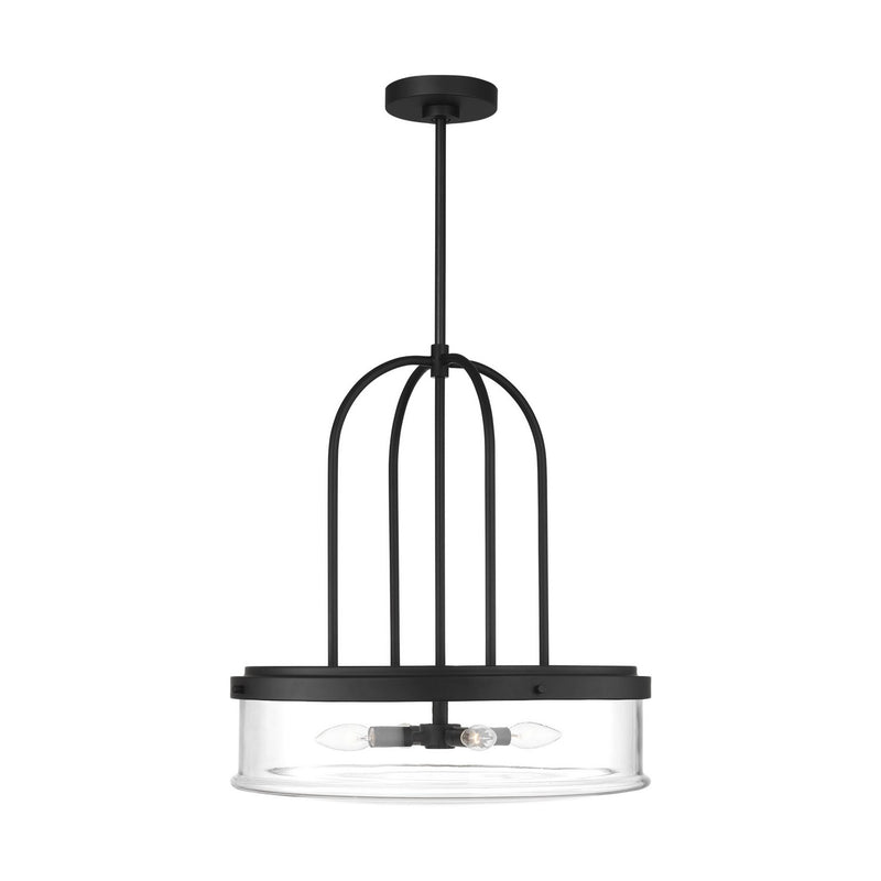 Visual Comfort Studio GLP1064MBK Four Light Pendant, Midnight Black