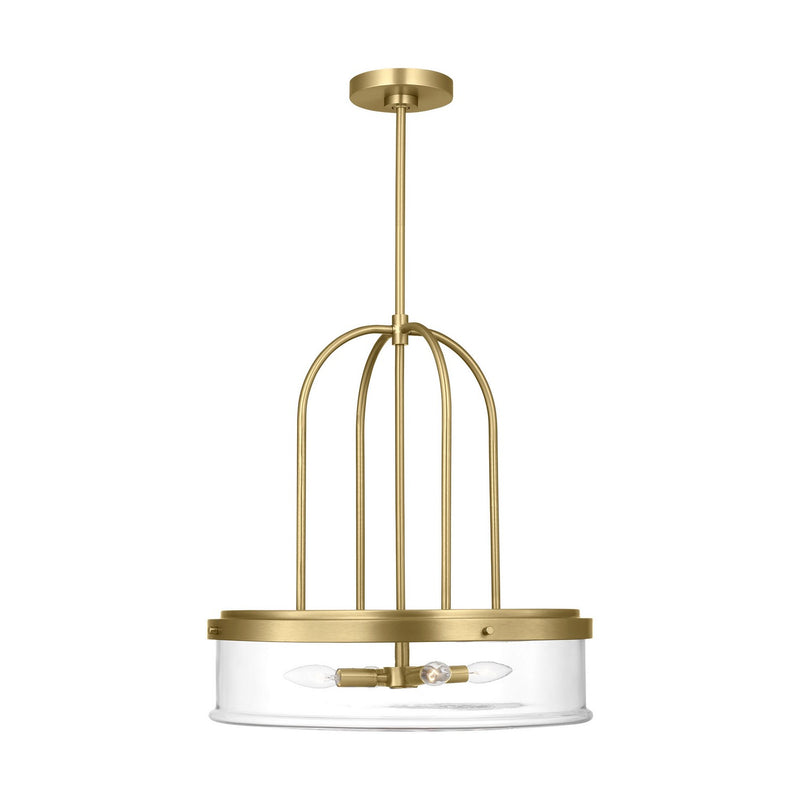 Visual Comfort Studio GLP1064SB Four Light Pendant, Satin Brass