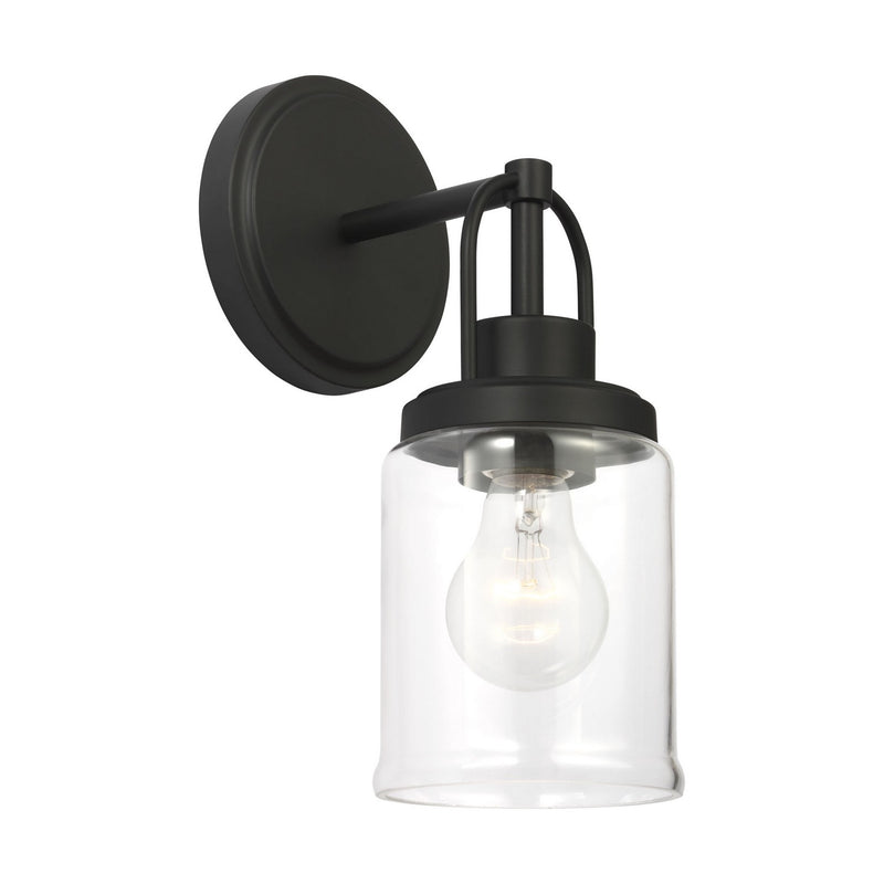 Visual Comfort Studio GLV1071MBK One Light Vanity, Midnight Black