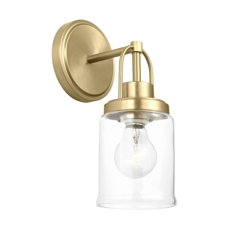 Visual Comfort Studio GLV1071SB One Light Vanity, Satin Brass