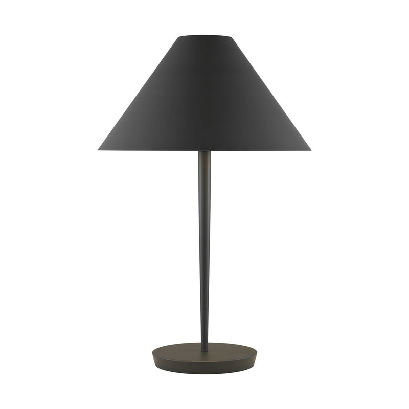 Visual Comfort Studio KT1461MCB One Light Table Lamp, Matte Charcoal Black