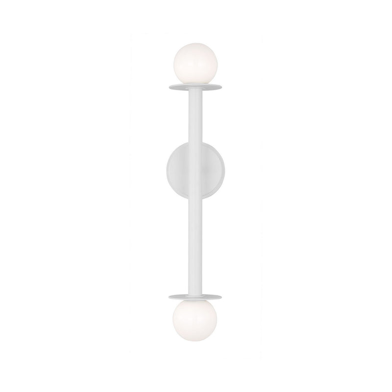 Visual Comfort Studio KWL1012MWT Two Light Wall Sconce, Matte White
