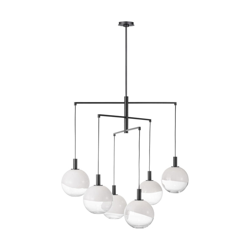 Visual Comfort Studio SLC1036AI Six Light Chandelier, Aged Iron