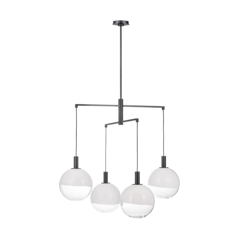 Visual Comfort Studio SLC1044AI Four Light Chandelier, Aged Iron
