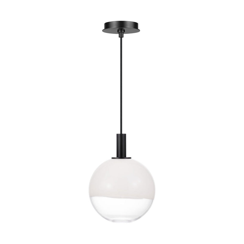 Visual Comfort Studio SLP1001AI One Light Pendant, Aged Iron
