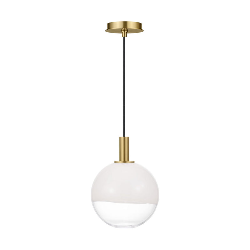 Visual Comfort Studio SLP1001BBS One Light Pendant, Burnished Brass