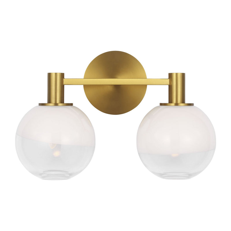 Visual Comfort Studio SLV1002BBS Two Light Vanity, Burnished Brass