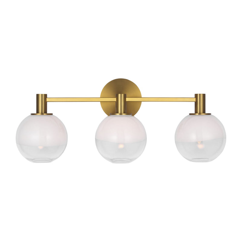 Visual Comfort Studio SLV1003BBS Three Light Vanity, Burnished Brass